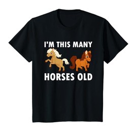 Kids 2 Years Old Girl Horses Old 2nd Birthday Kids T-Shirt