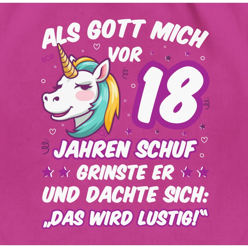 Shirtracer - Gym Bag Backpack - 18th Birthday - Als
