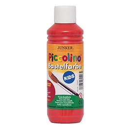 Piccolino 111529 Children's Craft Paint Kids Red 250 ml - Gouache Tempera Children's Paint Water-Based for Nursery Primary School