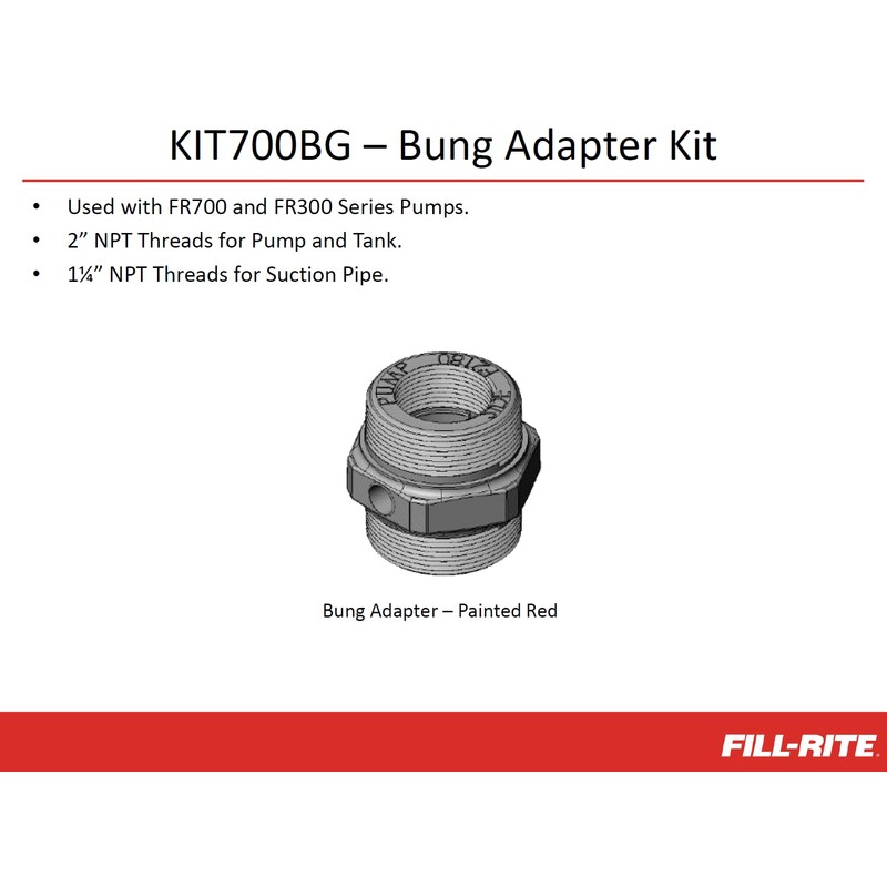 Fill-Rite KIT700BG Kit, Inlet Bung 700 & 300 Series
