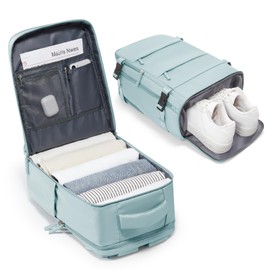 BJLFS Ryanair Hand Luggage 40 x 20 x 25 cm Hand Luggage Backpack for Aeroplane Small Travel Backpack Women 20L with Shoe Compartment for Men Waterproof Backpack with Laptop Compartment for 14 Inch