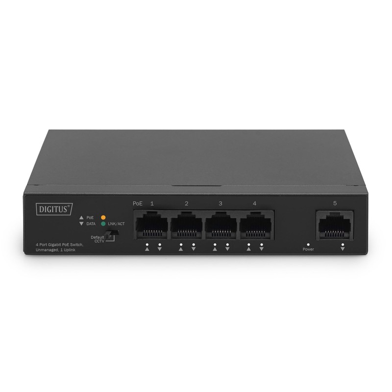 DIGITUS PoE Network Switch - 5 Port - Gigabit Ethernet