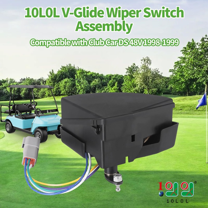 10L0L Golf Cart V-Glide Wiper Switch Assembly, Compatible with Club