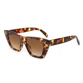 FEISEDY Women Sunglasses Men, Square Cateye Frame, Vintage Cat Eye Sun Glasses UV400 Shades B2345