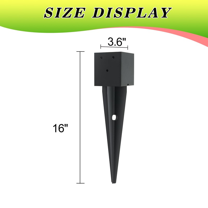 4 Pcs 4 "x 4 "Fence Post Anchors Ground Spike