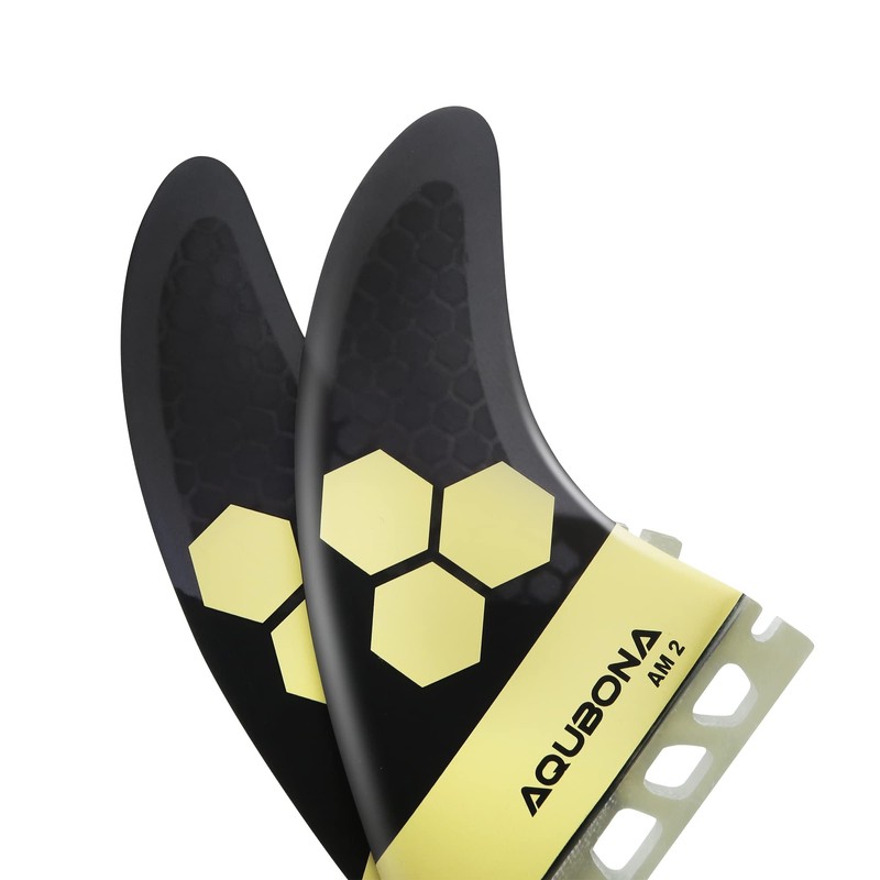 AQUBONA Surfboard Fin Single tab AM2 Fiberglass Surfing Thruster with