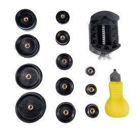 Alwesam Watch Cover Press, 18-Piece Watch Repair Kit with Watch Opener, Watch Cover Press, 12 Pieces Pressure Plates, 经ộ的