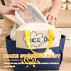 Insulated Lunch Bag with Foil Layer - Double Side Pockets,