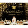 Msocio 8x6ft Polyester Black Congrats Graduation Backdrop Class of 2025