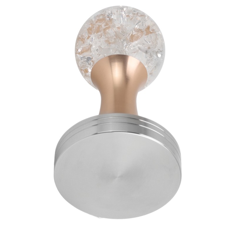 Crystal Ball Coffee Flat Tamper Stainless Steel Base Powder Hammer