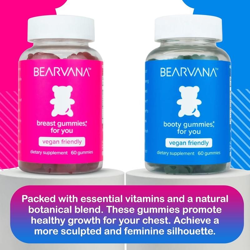 BEARVANA Multivitamin Gummies Combo – Berry & Peach, Women’s Fitness