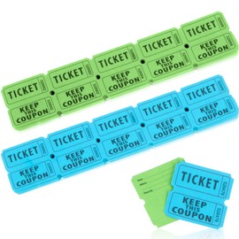 Raffle Tickets - 400 PCS Double Roll Raffle Tickets Perforated Line Tickets Consecutive Numbers Raffle Ticket Tearable Writable 50/50 Raffle Tickets for Events Carnivals Entry Class Reward Prizes