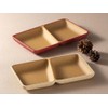 Canoe Earth Color Antibacterial Square Plate, S, 8.5 x 5.1