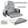 HOMBYS Glider Rocker Replacement Cushions with Storage Side Pocket,Linen-Like Fabric,