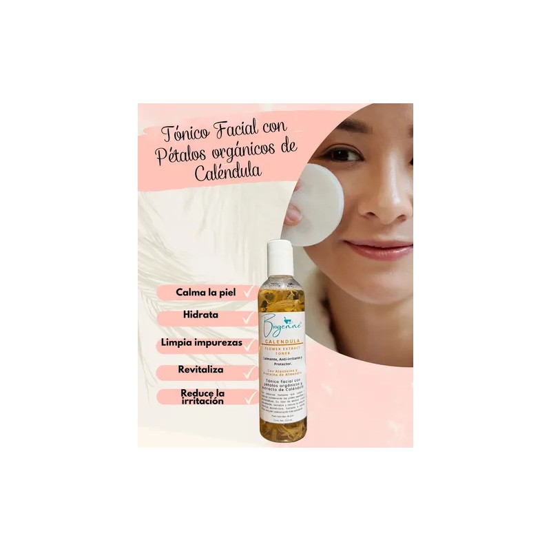 Tónico Facial Caléndula Biogenné Piel Sensible 250ml Vegano Sin Parabenos