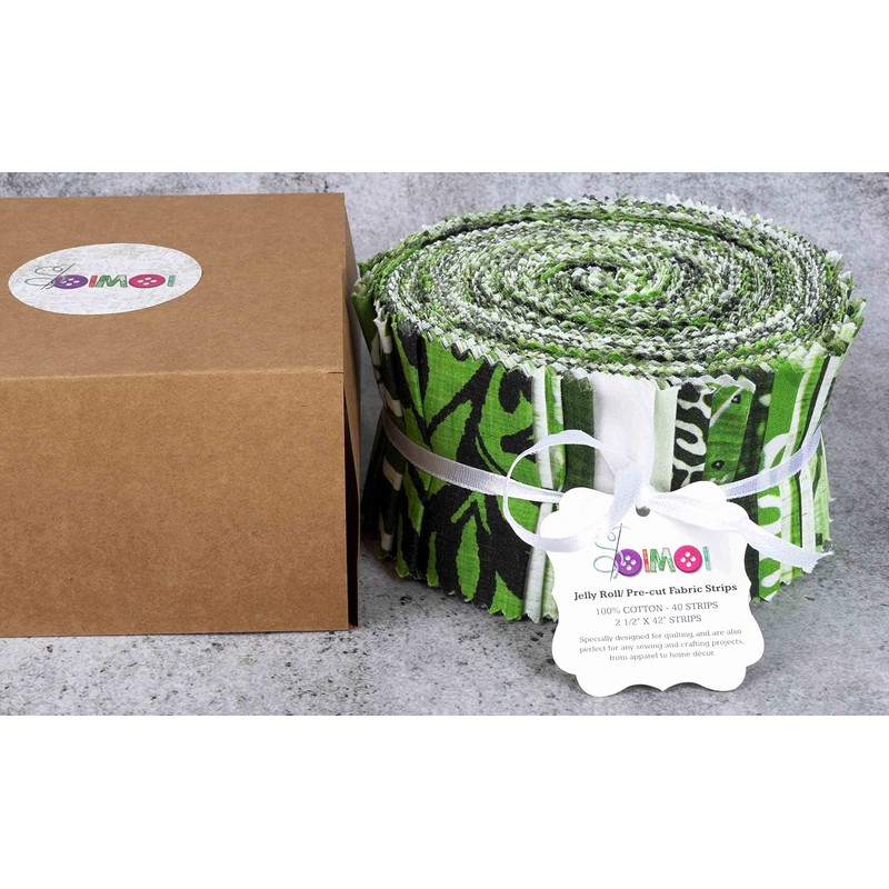 Soimoi 40Pcs Block Print Cotton Precut Fabrics For Quilting Craft