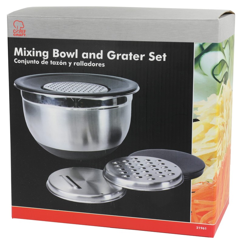 Chef Craft Mixing Bowl and Grater Set