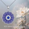 Vadmans Lotus Necklace 925 Sterling Silver Lotus Pendant Necklace Lotus