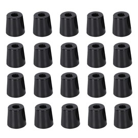 Leliafleury 20 Pcs Rubber Feet Pads Floor Protector Pads Black Tapered Bumper Pads Non Slip Furniture Pads for Cabinet Tables Chairs Couches Chopping Boards (14 x 11 x 11mm)