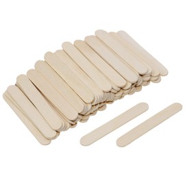 Shapenty Small Wooden Craft Sticks Wax Sticks Bulk for Christmas Party Ornaments Art Craft Building Projects Resin Epoxy Paint Mixing Classroom Counting Activity, 100PCS (2.6 x 0.4Inch)