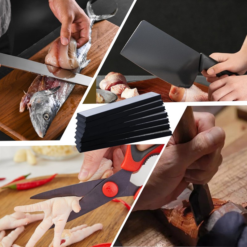 RAIHOMKIT 8 PCS Diamond Knife Sharpening Stones, Diamond Whetstone with