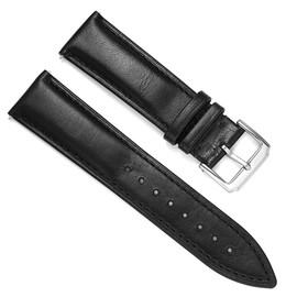 OliBoPo Handmade Vintage Replacement Leather Watch Strap/Watch Band (20mm, Oil Wax Leather/Black)