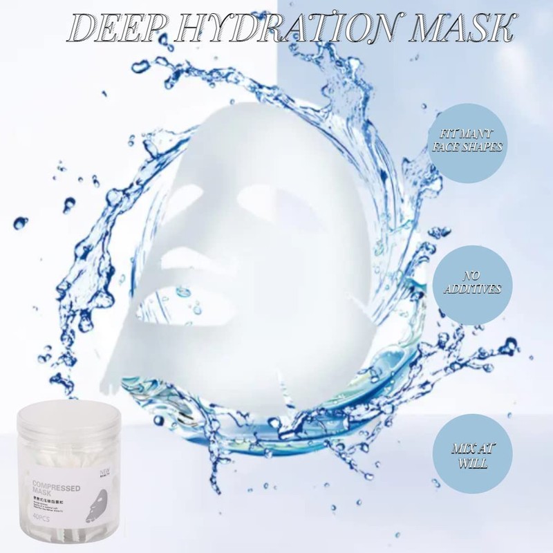 Compressed Face Mask Pack of 40 Face Care Paper DIY