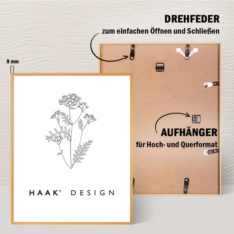 HaakDesign Alena Slim Aluminium Picture Frame 18 x 24 cm