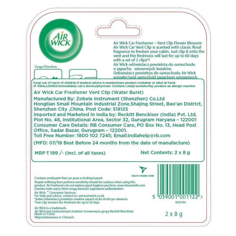 Airwick Car Vent Water Burst