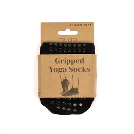 Myga Grippy Yoga Socks - Non-Slip Non-Slip Barre Socks for Ballet, Dance and Pilates with Gel Grips for Barefoot, black