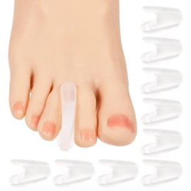 6 Pair Toe Separators for Women, A Shaped Silicone Toe Separators for Overlapping Toes, Transparent Toes Separator for Men and Women(S Size)