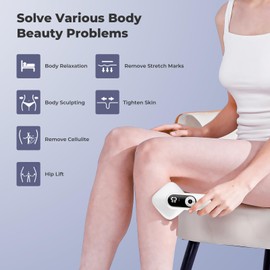 Depsoul Body Massager - Professional Leg Massage Tool - Electric Cordless Massager for Belly, Waist, Arm, Leg, Butt, Back