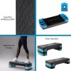 ShopMall Step Banco Aerobics Ejercicio Fitness Crossfit Ajustable Color Azul