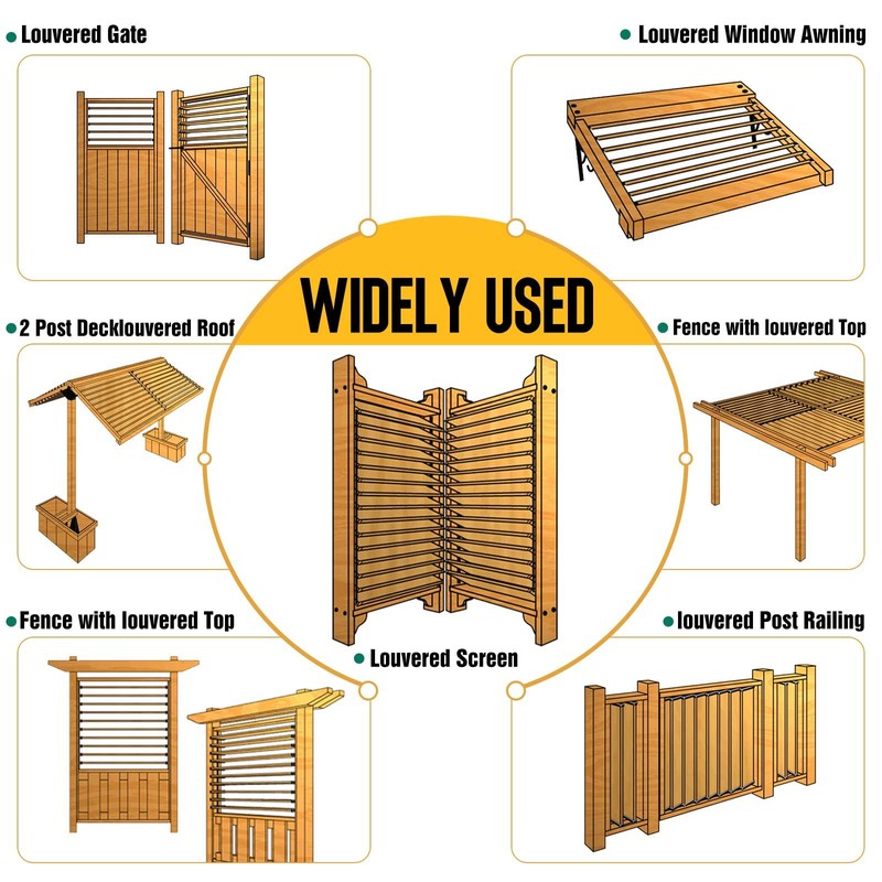 Louver Bracket Kit - Deck Sunblind System Brackets,Louver Hardware Kit,Holds