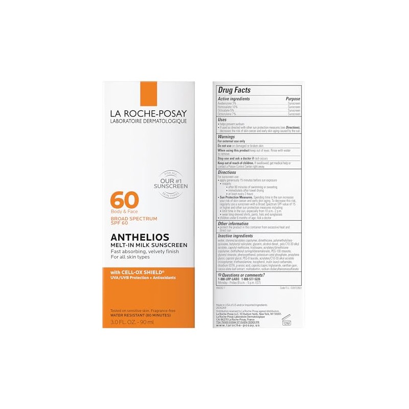 La Roche-Posay - Leche solar Melt-In de Anthelios, SPF 60,