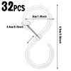 Draftor 32 Pack S Shaped Hooks, Plastic S Hooks Heavy