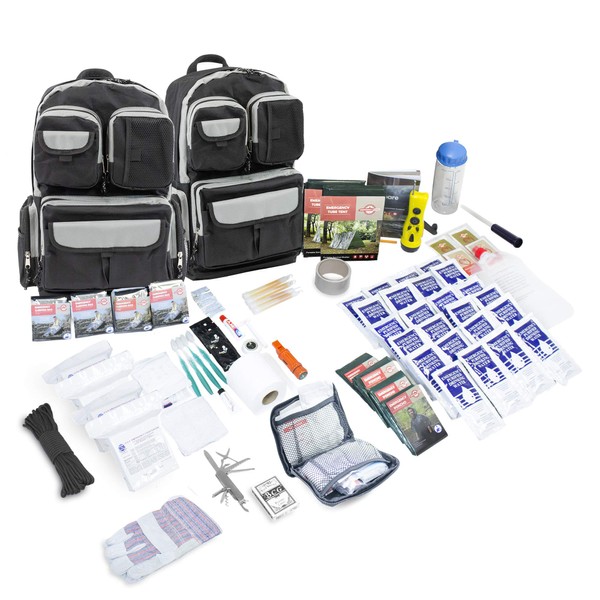 Emergency Zone - Urban Survival Bug-Out Bag with Water Straw Filter - 72-Hour Emergency Kit - 4 Person