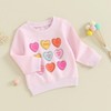 Dcohmch Toddler Girl Valentine's Day Outfit Pullovers Heart Letter Print