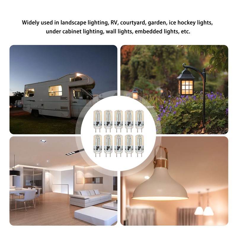 10Pcs G4 LED Bulb Bi Pin Landscape Light Bulb Replacement