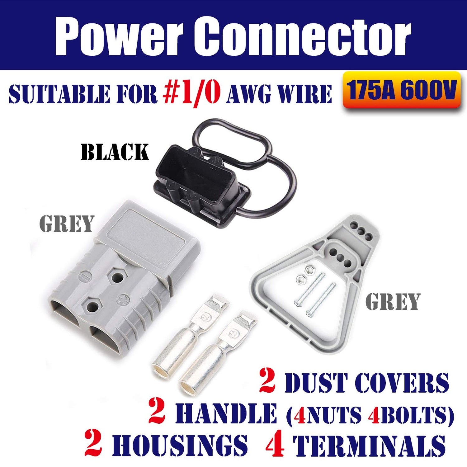 Mr.Brighton LED 175A 600V Battery Quick Connect Anderson Compatible 2 ...