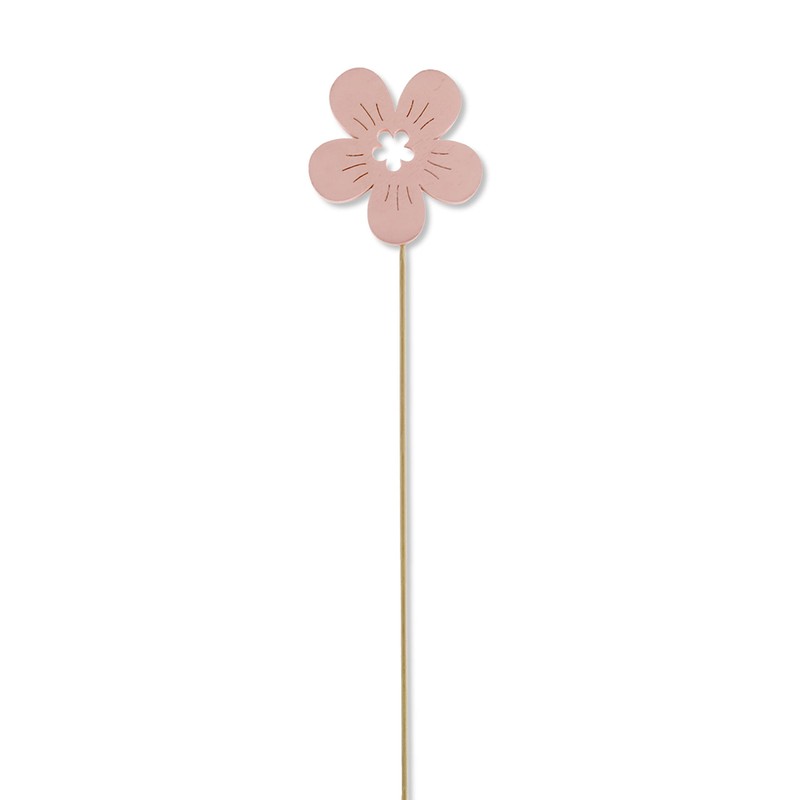 DARO DEKO Wooden Flower Stake Pink Flower Stake 7 x