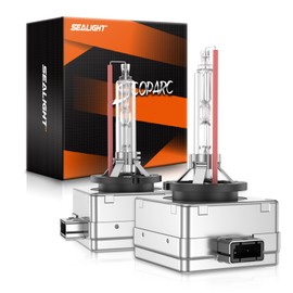 SEALIGHT D1S HID Bulbs, 6000K Xenon Light Bulb, 35W 3800Lumens Replacement 85410 85415 66140 66144 HID Light Bulb, Plug and Play Fog Bulbs, Pack of 2