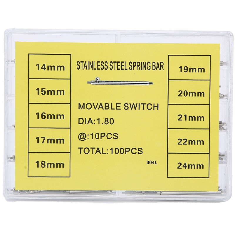 1.8mm / 0.07in Thickness Quick Release Spring Bars Strap Link