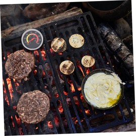 STOBAZA 1PC Stainless Steel BBQ Grill Oven Thermometer Kitchen Cooking Temperature Gauge for Meat Food Easy Read Dial for Safe Practical Use for Home Restaurant Grilling