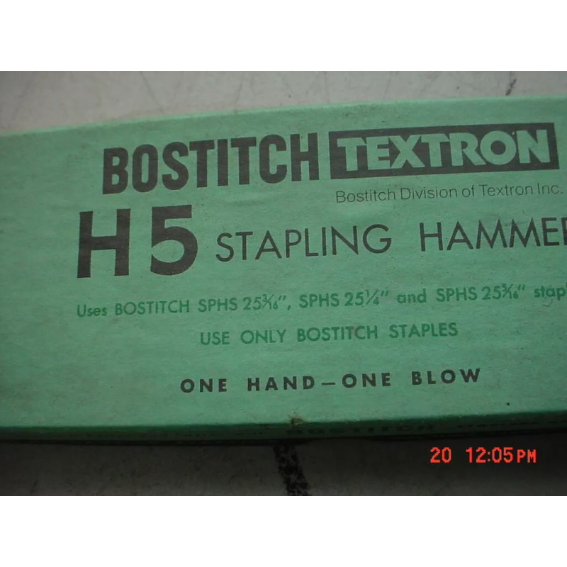 Bostitch Vintage BOSTITCH Model H5 Hammer Tacker Hammer Stapler