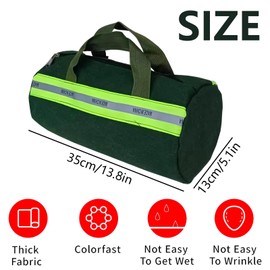 LaresDay Robuste Werkzeugtasche 35x13cm，werkzeugtasche klein，Wasserdichtes Segeltuch mit Reflektierstreifen & Reißverschluss，Strapazierfähige Aufbewahrung für Auto/Haus/Werkstatt