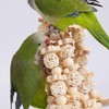 AIMALL Parrot Toy Wooden Bite Toy for Birds, Natural Rattan