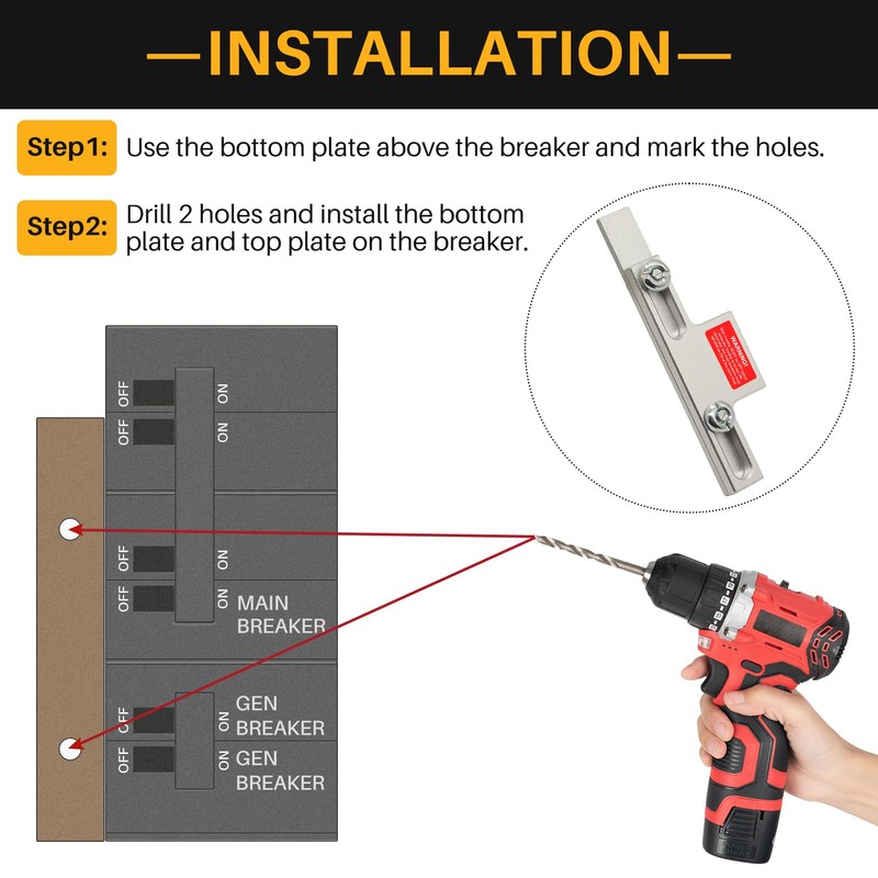Generator Interlock Kit Square D for Homeline Meter Main 150