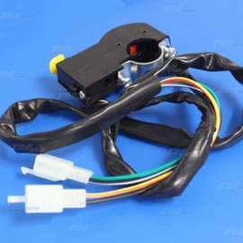 TDR Kill Light Starter Choke Switch for Motorcycle ATV Quad 90cc 110cc 125cc 2X2 Pins, 700mm Wires, Fits 22mm Handlebar
