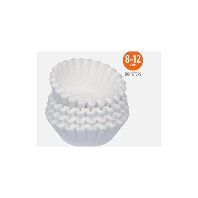 Coffee Filters 8-12 Cup, 200 Count, Basket Coffee Filter, Paper